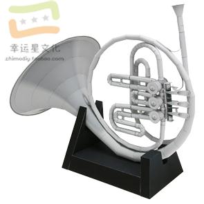 Musical Instrument Horn - Alat Musik Terompet Model Kertas 3D