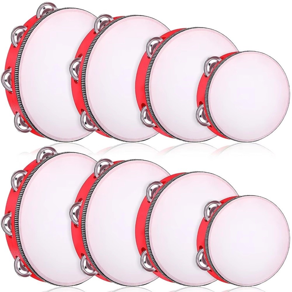 Musical Instrument Tambourine - Drum Genggam Logam 4/6/8/10 Inci, Jingle