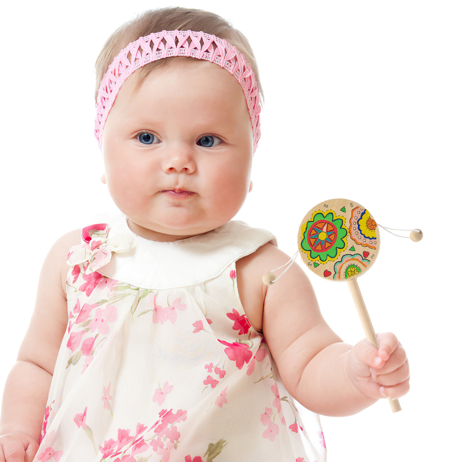 Musical Instrument Diy For Kids - 1 Set Drum Rattle Kayu Alami