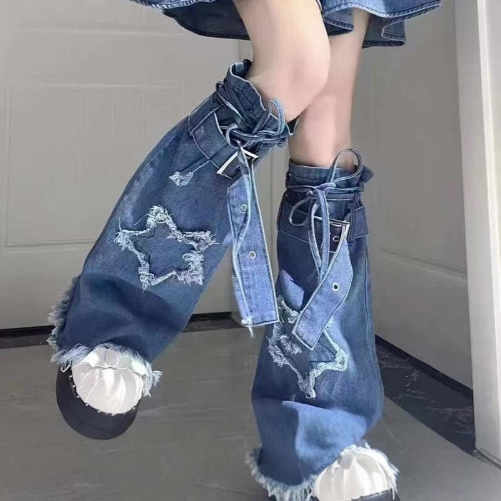 Musical Instrument Japanese - Penutup Kaki Denim JK Lolita Y2K