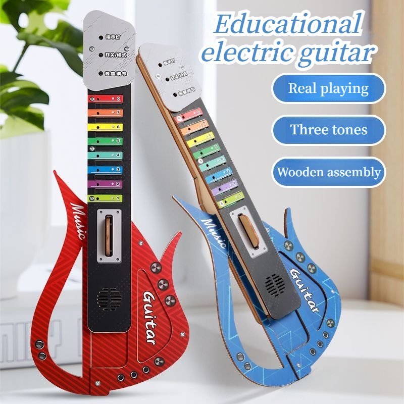 Musical Instrument Diy For Kids - Kit Gitar Elektrik DIY Kayu Mainan