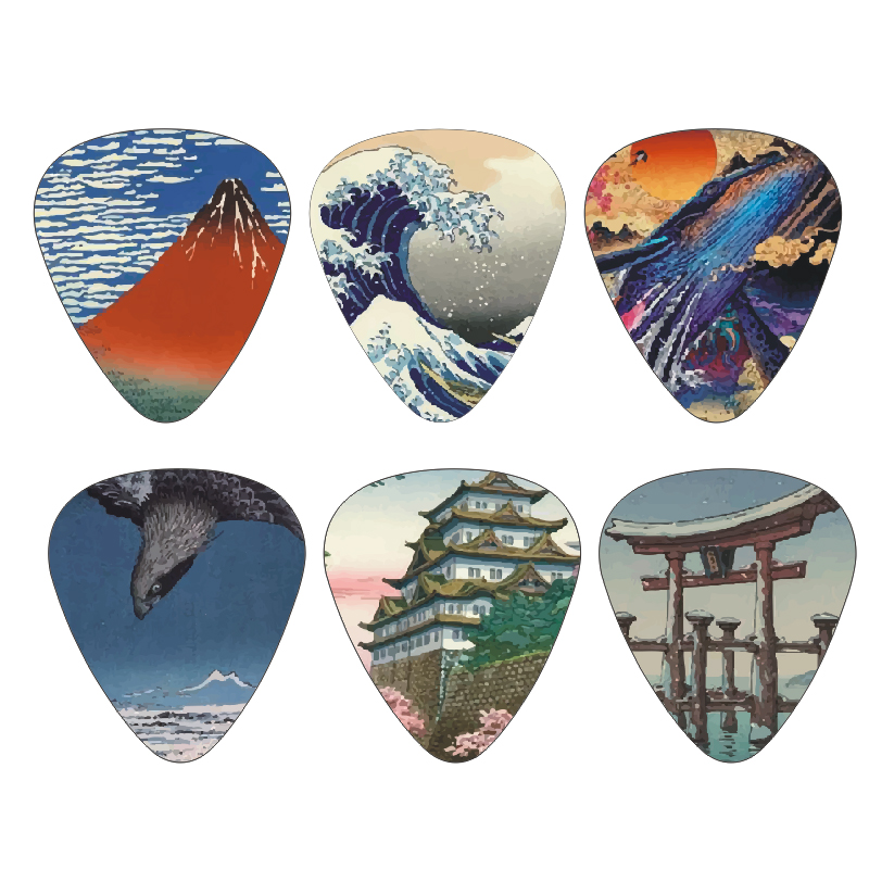 Musical Instrument Japanese - Baru 12 buah/set gitar pick-Jepang gaya