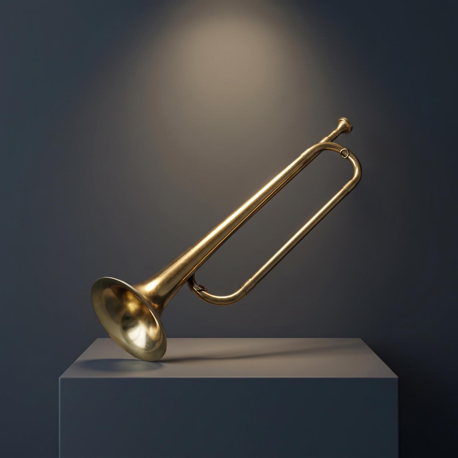 Musical Instrument Horn - Terompet Klasik Bugle Brass, Instrumen Musik