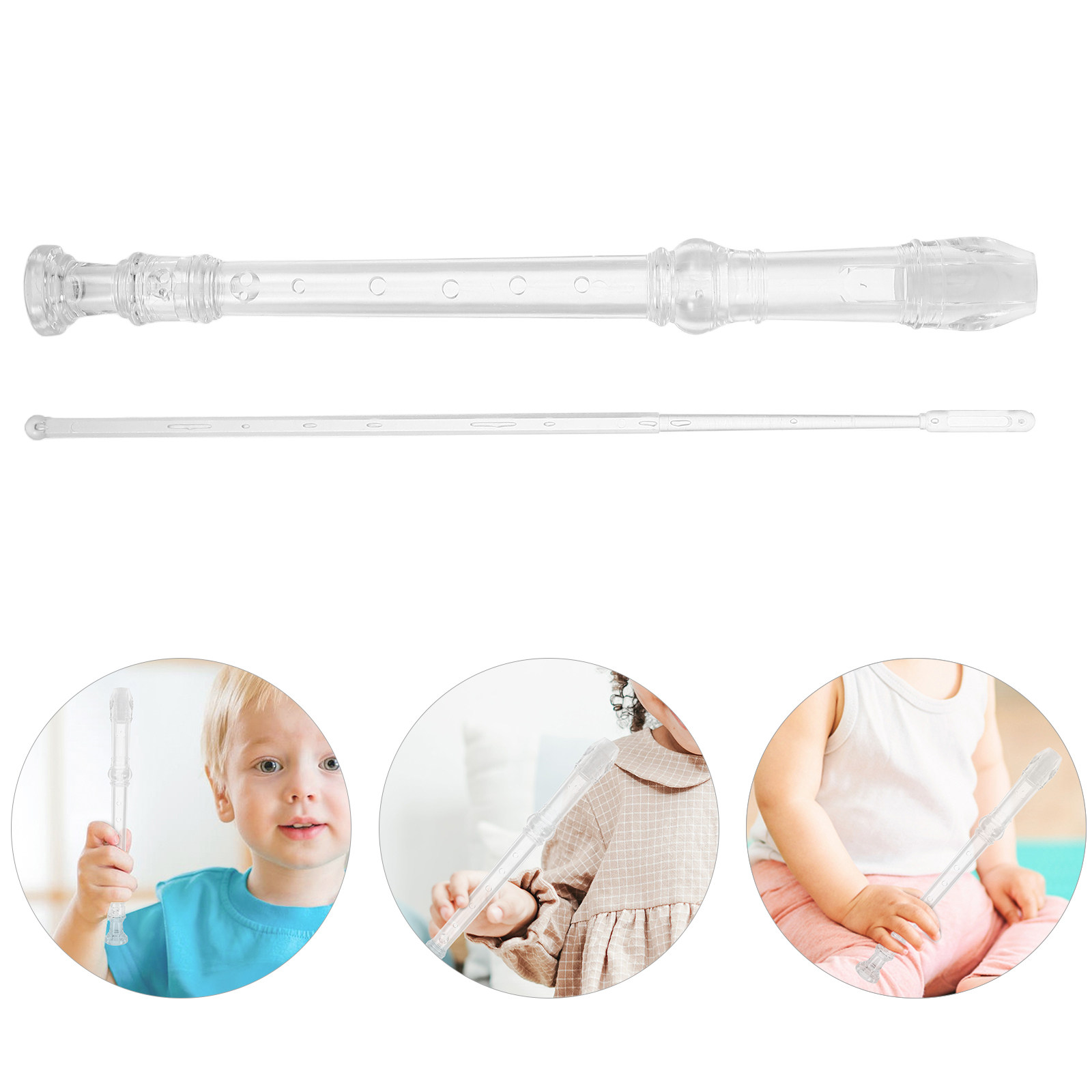 Soprano Recorder Plastic - 1Set Alat Musik Pemula Soprano Recorder