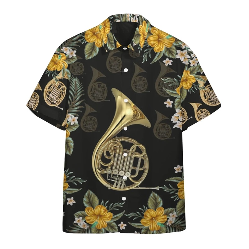 Musical Instrument Hawaii - Kaus pantai grafis instrumen musik cetak