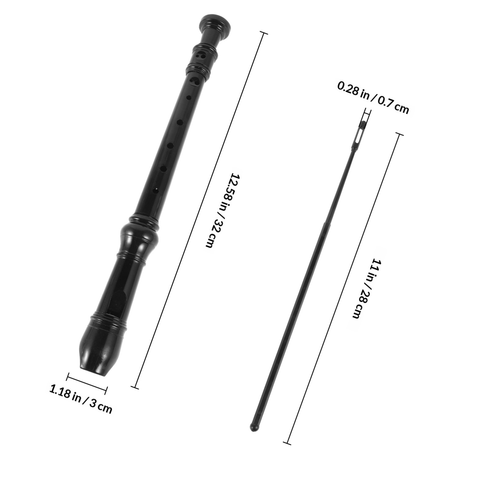 Suling Soprano Hitam 8 Lubang  - Soprano Recorder Plastic ulasan dan harga