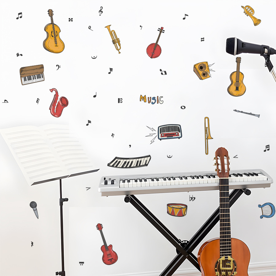 Alat Musik Stiker Dinding DIY  - Musical Instrument Diy For Kids ulasan dan harga