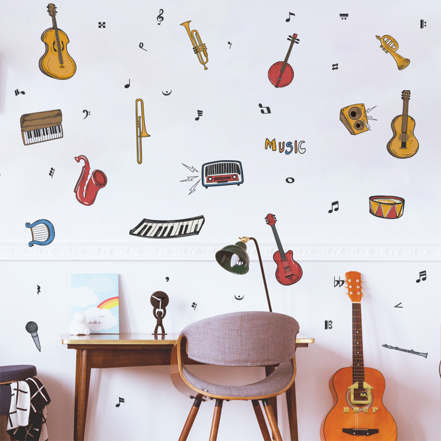 Alat Musik Stiker Dinding DIY  - Musical Instrument Diy For Kids ulasan dan harga