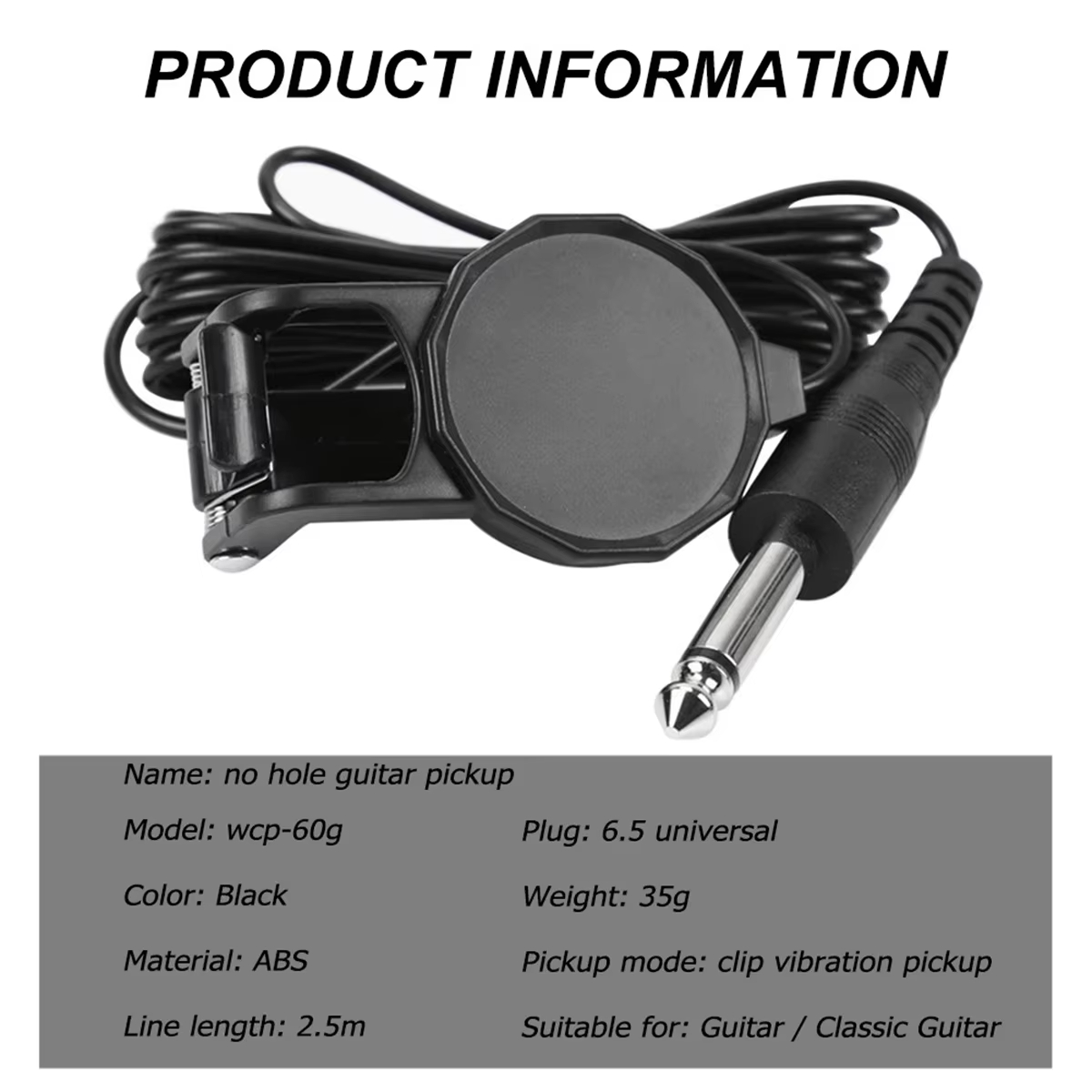 Audio Jack Clip On Pickup/2.5  - Musical Instrument Types ulasan dan harga