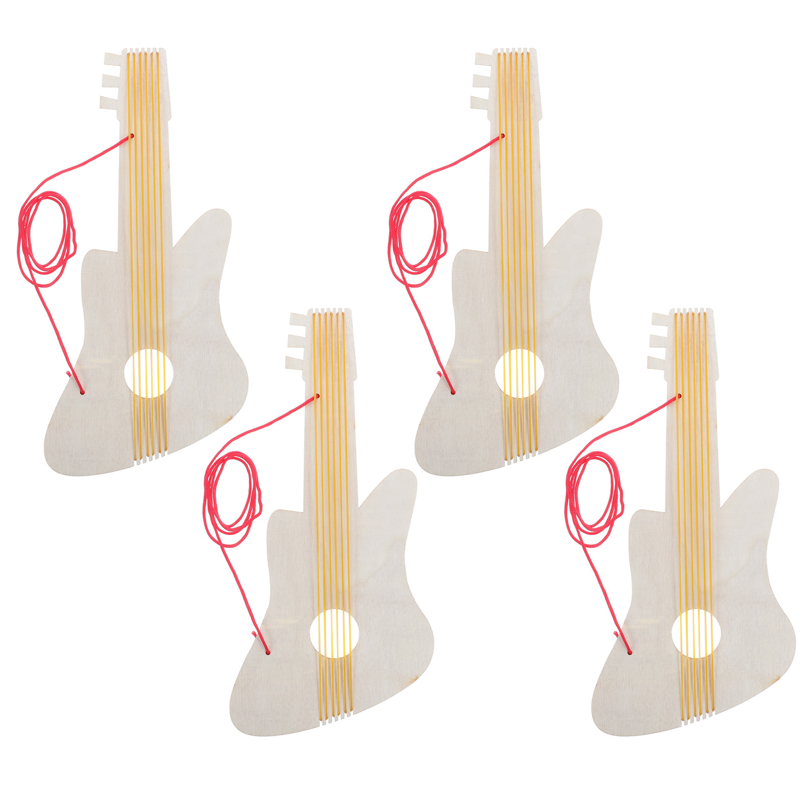 4 Set Gitar Kayu untuk Kerajin - Musical Instrument Diy For Kids ulasan dan harga