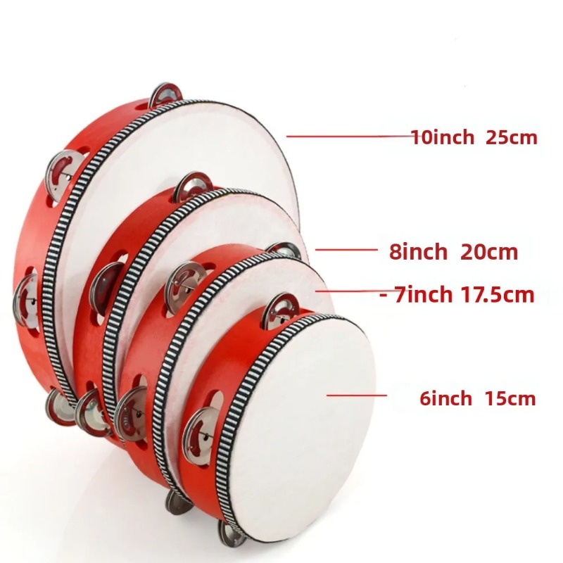 Tamborin Kayu Genggam 4/6/8/10 - Musical Instrument Tambourine ulasan dan harga
