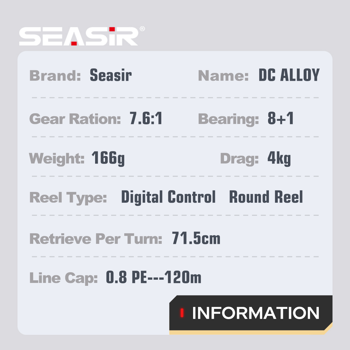 Reel Pancing Baitcast SEASIR D - Ocean Drum Wave ulasan dan harga