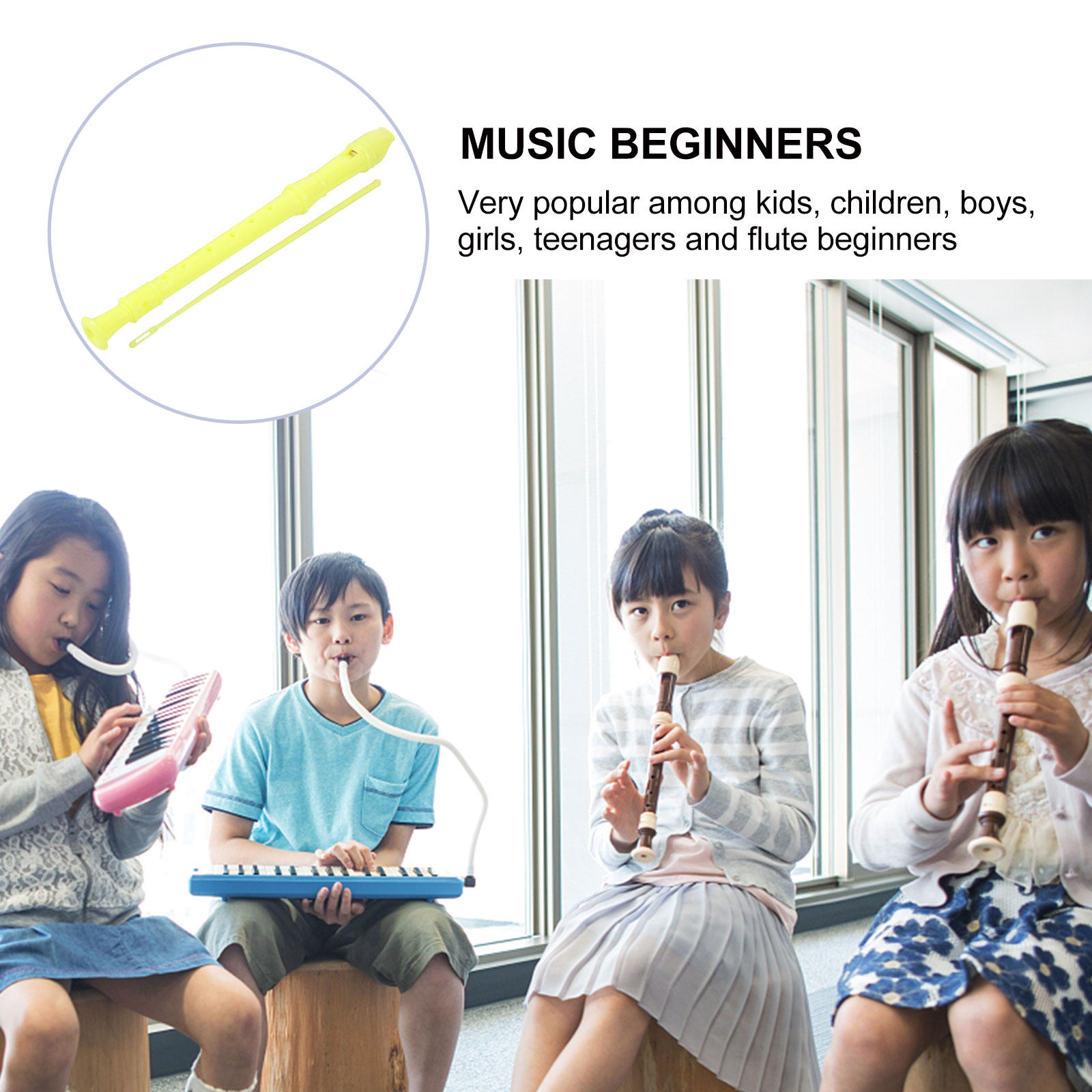1Set Perekam Soprano Anak-anak - Soprano Recorder Plastic ulasan dan harga