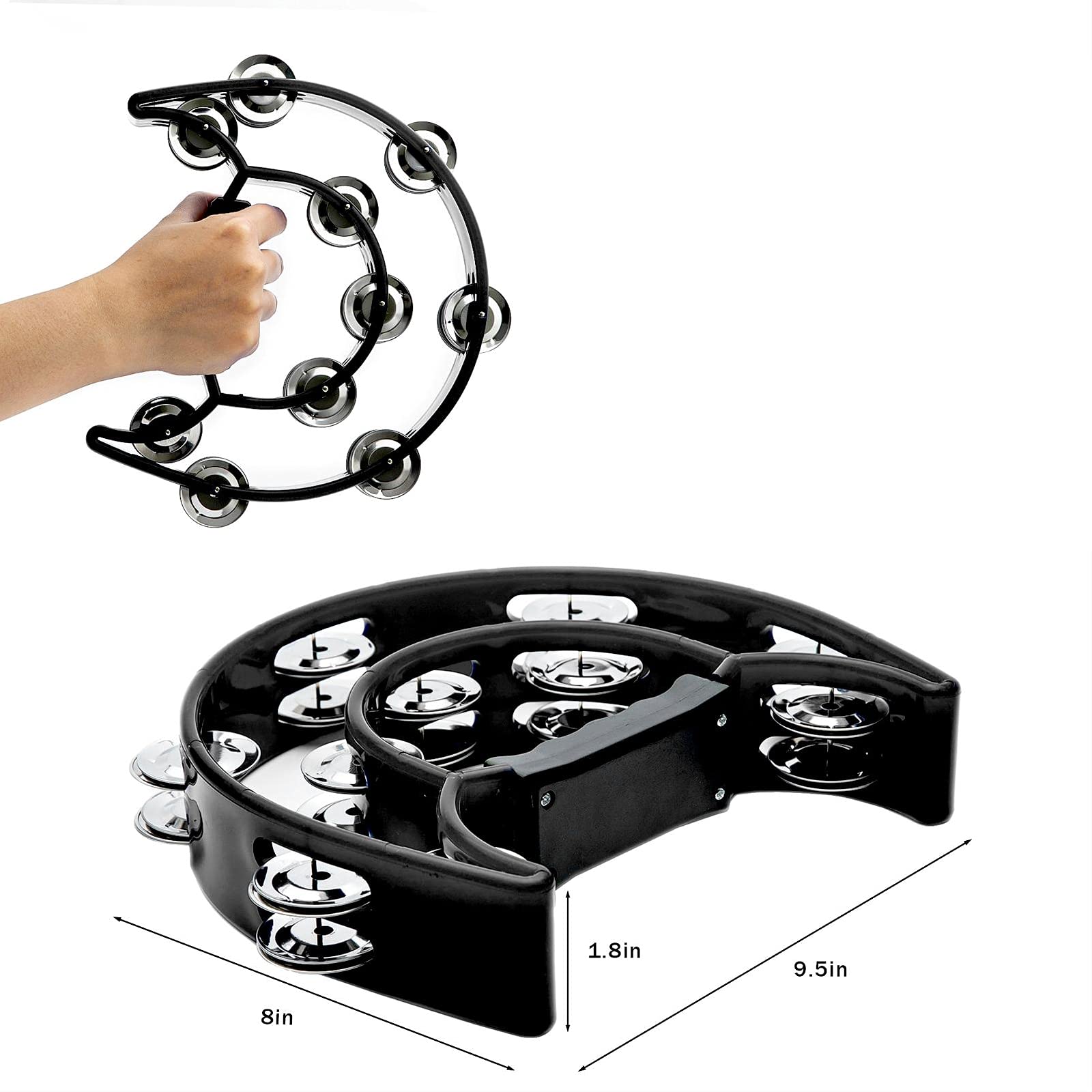 Tamborine Double Row Metal jin - Musical Instrument Tambourine ulasan dan harga