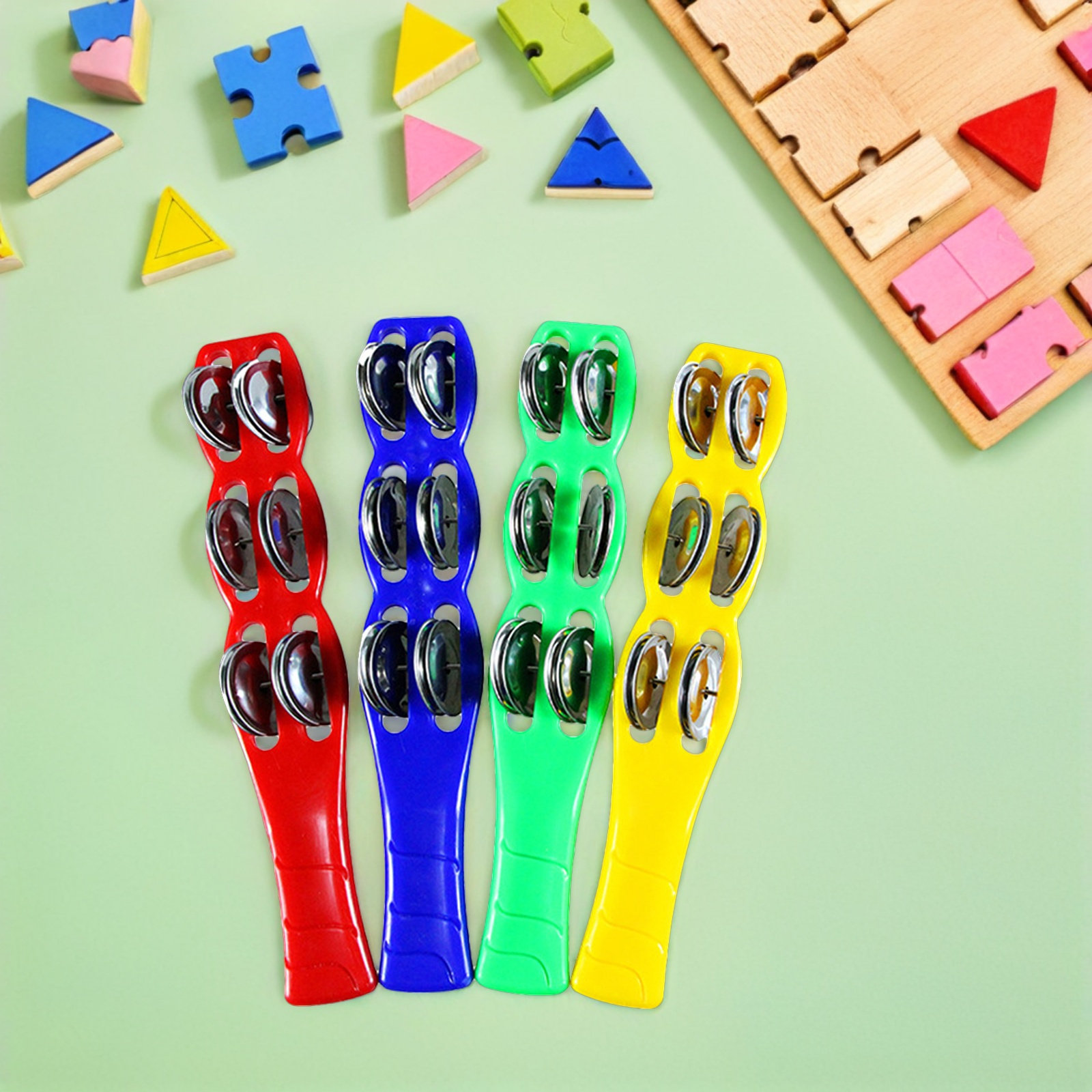 4 Buah Tongkat Jingle Plastik  - Musical Instrument Tambourine ulasan dan harga